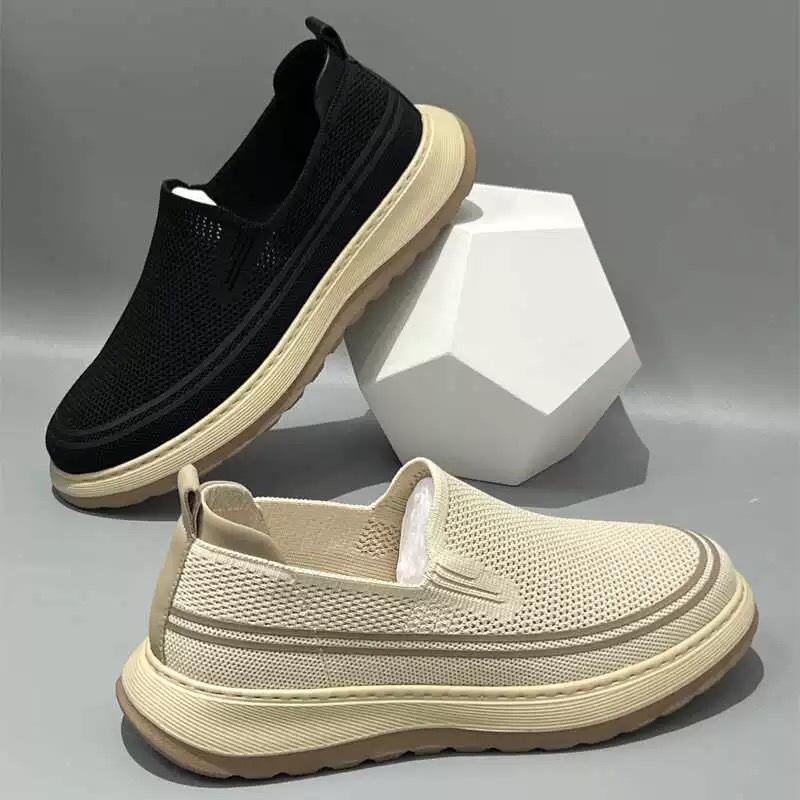 Mode Frühling Herbst Netz Gesicht Hohl Plateau Slipper Leichte Herrenschuhe Designer Weiche Sohle Lässig Atmungsaktiv Outdoor Herren Sneaker
