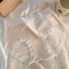 10A Antibacterial Seamless Lace Trim Cotton Women's Triangle Panties