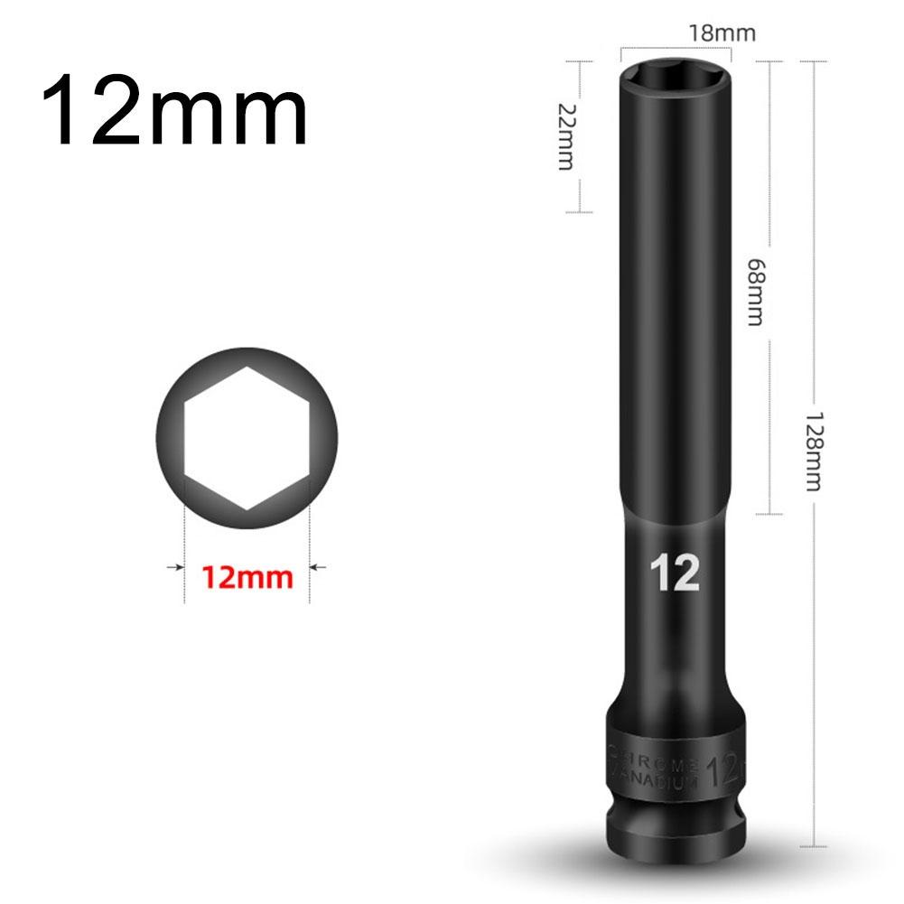 Hex Socket Spanner Converter 1/2\" 3pcs 8mm/10mm/12mm Black