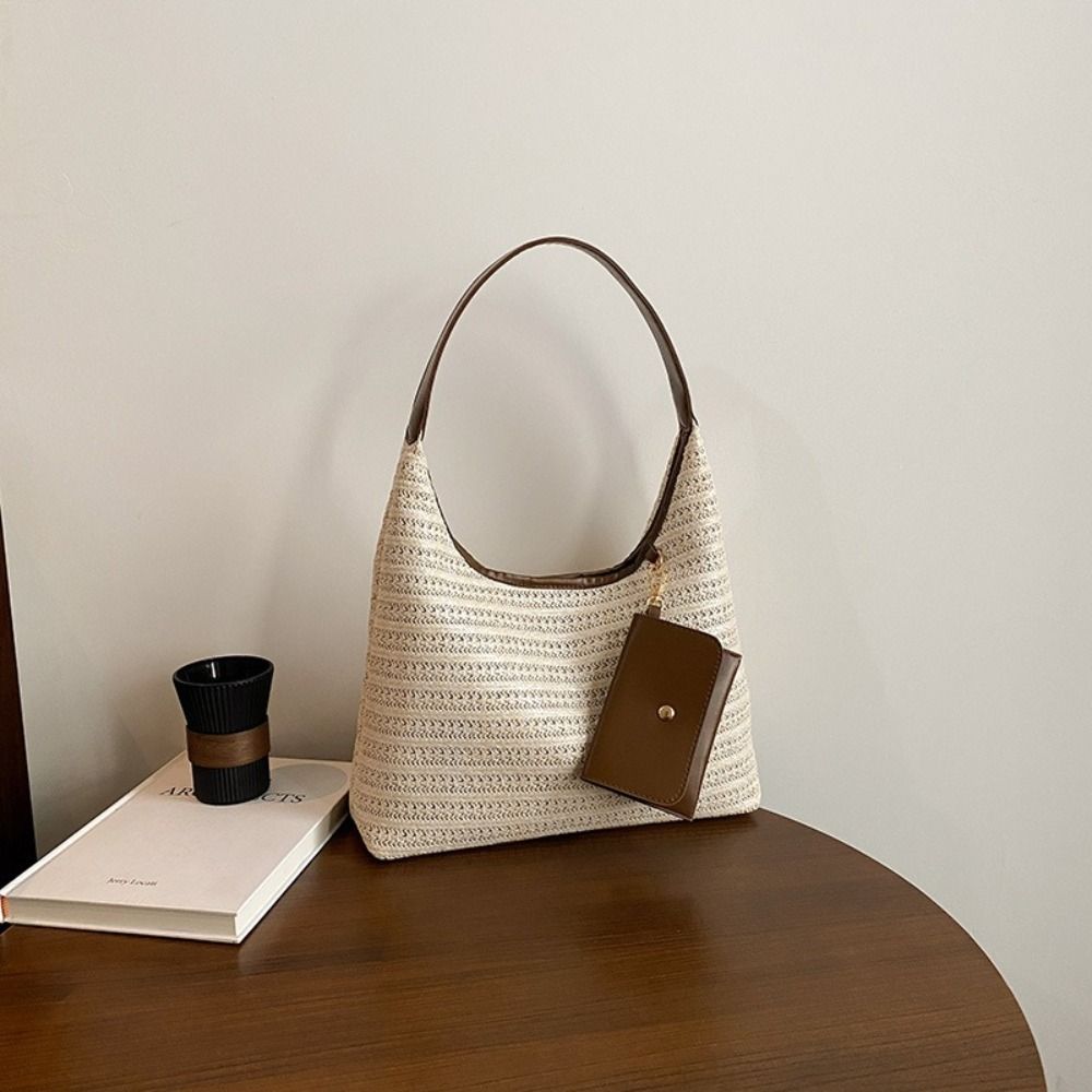 Summer Straw Shoulder Bag Leisure Women's Tote Bag New Weave Straw Bag  Handbag