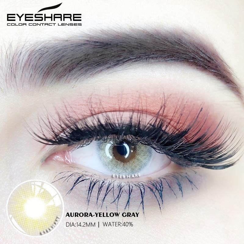 EYESHARE Blue Color Contact Lenses Colored Contacts  Yearly Color Contact Lens Eyes Lenses