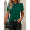 2026 Summer New Women's Solid Color Round Neck Short Sleeve Loose Casual T-Shirt