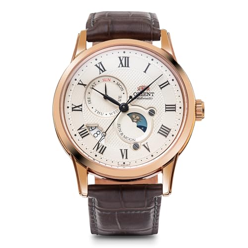 

Класичний чоловічий механічний годинник ORIENT Sun & Moon RN-AK0001S