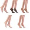 5 Pairs Soft Silky Stockings for Womens Sheer Ankle Socks With Elastic Cuffs Ultra Thin See Through Low Cut Boat Socks