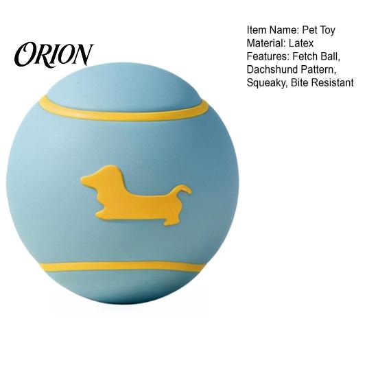 Cute Dachshund Pattern Pet Supplies Latex Squeaky Dog Ball, Interactive Fetch Pattern, Elastic Bouncing Balls for Puppy Training Chew Toy Small Medium