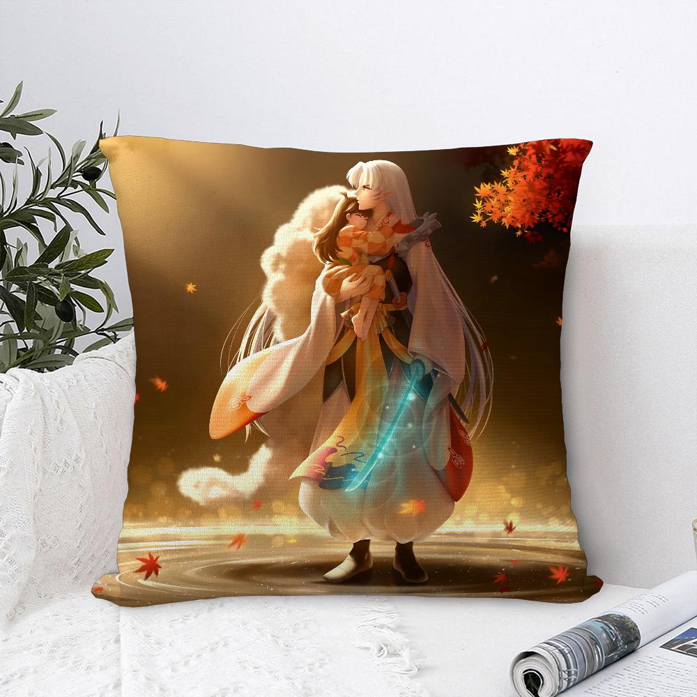 Anime I-InuYashas Pillow Case Sofa Decorative Home Double-sided Print Plush Square Throw Pillow Covers Cushion Decor Cover