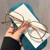Women's INS Style Fashion Square Frame Reading Glasses Large Frame Comfortable TR90 Anti-blue Light Presbyopia Eyewear