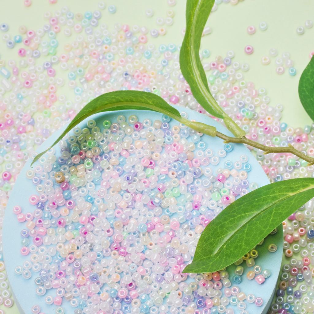 250/500Pcs 2/3mm Jewelry Making Pendant DIY Glass Bead Loose Beads Necklace Bracelet Small Beads