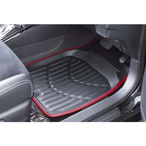 BONFORM Car Mat Bucket Mat for Front Seats 3D Leather Mat Black