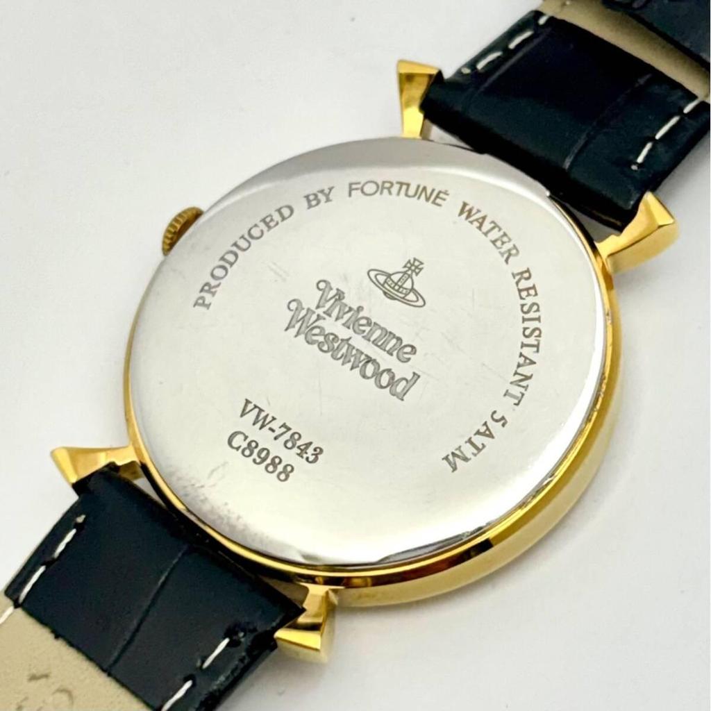 Used [Box Included/New Battery] Vivienne Westwood Orb Ladies Watch VW-7843 New Strap