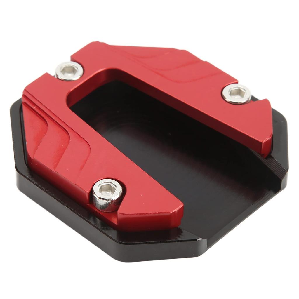 Motorcycle Universal Side Stand Side Stand Extender Aluminum Alloy Plate Dress Up Parts (Red)