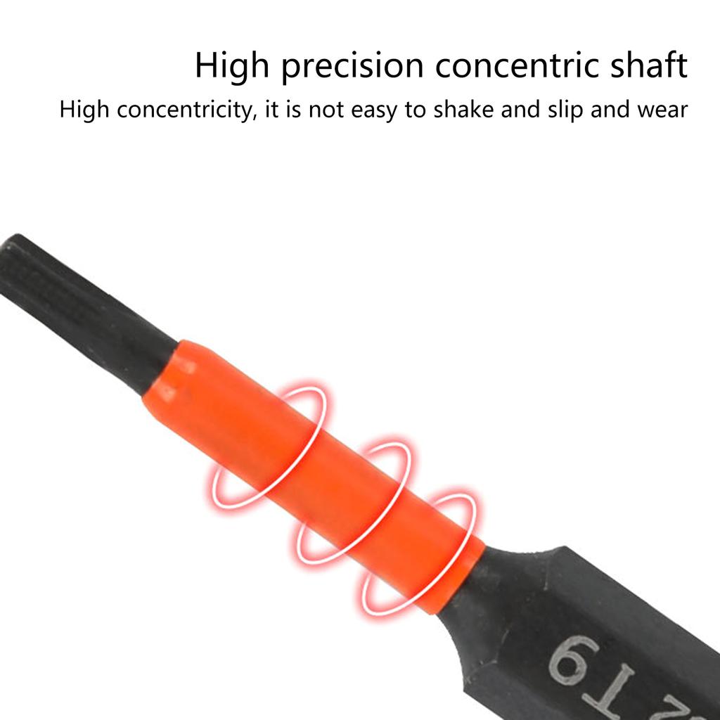11PCS 100mm Torx Screwdriver Bits T10-T40 S2 Steel Magnetic Torx Security Star Hex Screwdriver Bits Set for Screwdrivers