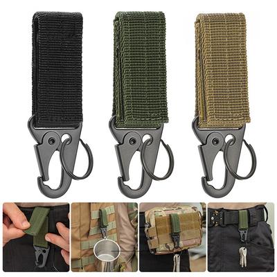 3 Pcs Tactical Carabiner Outdoor EDC Keychain Keys Holder Camping Backpack Belt Hook Hanging Buckle Muilter Clip