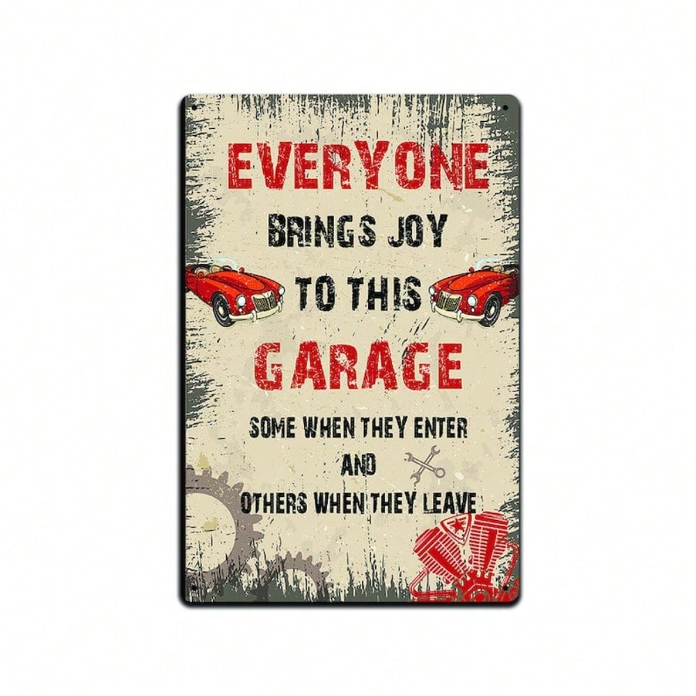 

Vintage Garage Metal Tin Sign Retro Car Wall Art 12x8 Inch Man Cave Workshop Decor 20x30 різнокольоровий