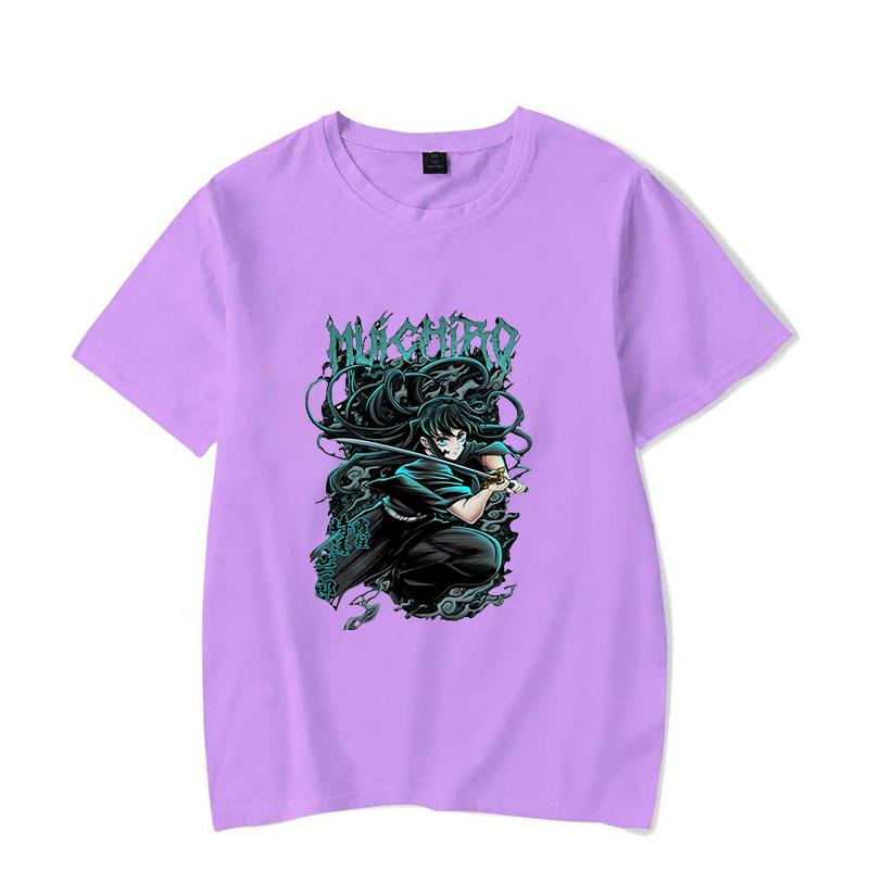 Neue Heiße Anime Tokitou Muichirou Print T-Shirts Damen Herren Sommer Freizeit T-Shirts Rundhals Kurzarm T-Shirts Mode Shirts Tee