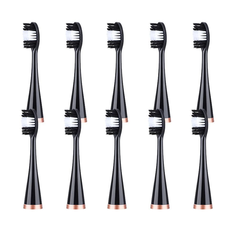 

10 шт./лот Ультразвуковые электрические головки для зубной щетки Сменные головки для щеток для ультразвуковой электрической зубной щетки Отбеливающая зубная щетка чёрный