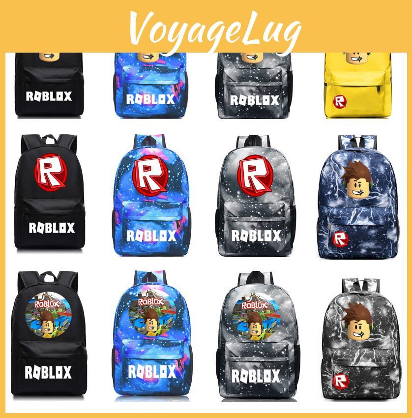 Roblox Pattern Kids Schoolbag Backpack With Starry Background And Large Capacity