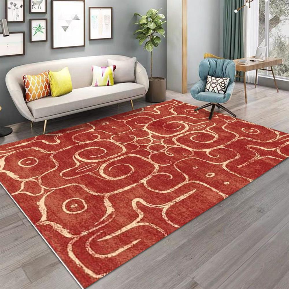 Nordischer Wohnzimmerteppich, Moderner und minimalistischer Sofa-Couchtisch-Bodenläufer, Marokkanischer amerikanischer Ethno-Teppich für Zuhause Schlafzimmer