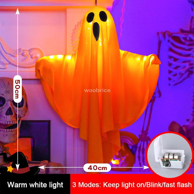 LED Halloween Decorations Hanging Ghost Lights Glowing Wizard Lamp for Bar Party Dress Up Haunted House Horror Props