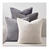 Topfinel Cushion Cover 45 X 45cm Set of 4 Corduroy Gradient Stylish Scandinavian Washable Fluffy Hidden Zipper Stripe Sofa Backrest Decorative Pillow