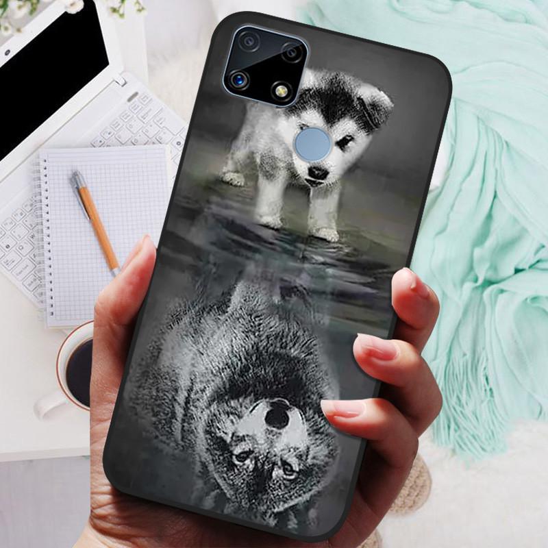 Pro Realme C25s pouzdro Soft TPU silikonový kryt na telefon pro OPPO Realme C25 pouzdro Bumper C25S RMX3195 C 25S nárazuvzdorný kryt Coque