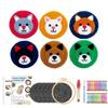Punch Needle Coaster Kit 6Pcs Animal Frog Punch Needle Embroidery Kits for Beginners Art Work Decor Coasters Kit