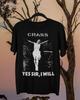 Rare Crass Yes Sir, I Will Cotton Black Men T- Shirt S To 5XL Gift Fans BE184... Unisex T-Shirt