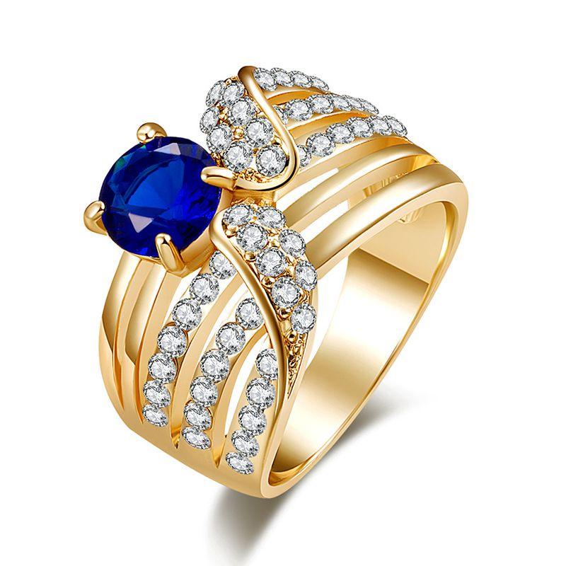 Stunning Fashionable Crystal Ring In [insert Color] For Elegant Lady's Party Jewelry