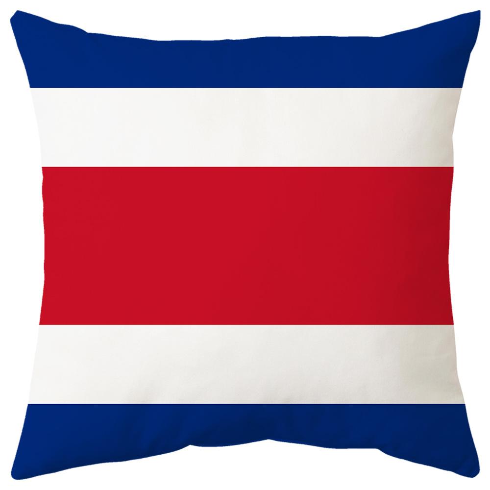 World Cup Pillow Flag National Pattern Printed Pillow Cover Seat Cushion Bedside Cushion Holiday Gift