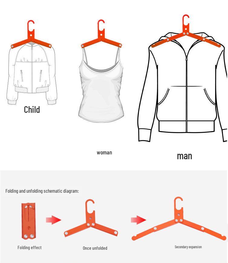 Portable Aluminum Multi-functional Non-slip Folding Travel Hanger