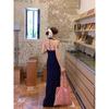 Kink lace neck sling floral dress women's summer new seaside vacation beach dress