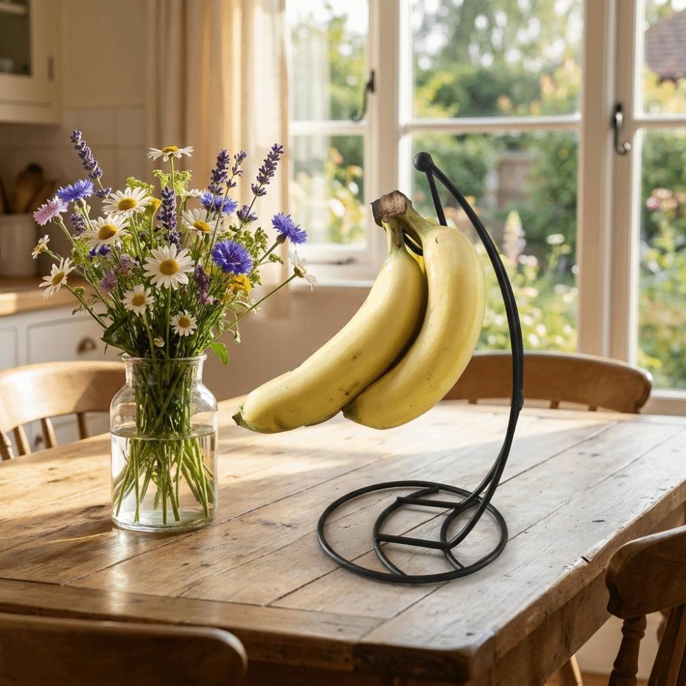 Rust Proof Banana Holder with Base Fruit Vertical Storage Rack Kitchen Storage
