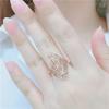 Purple Gold Russian Rhombus Car Flower Ring Hollow 585 Color Gold Fashionable Simple Ring Live Design