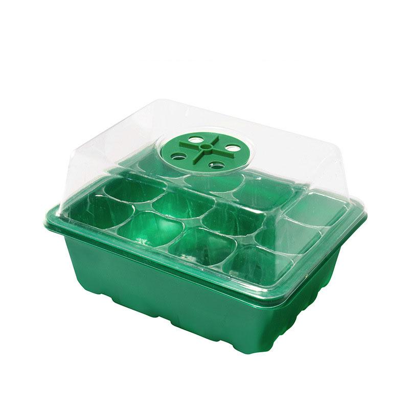 12-well Plastic Seedling Pot Succulent Sowing Seedling Box Insulated Seedling Tray