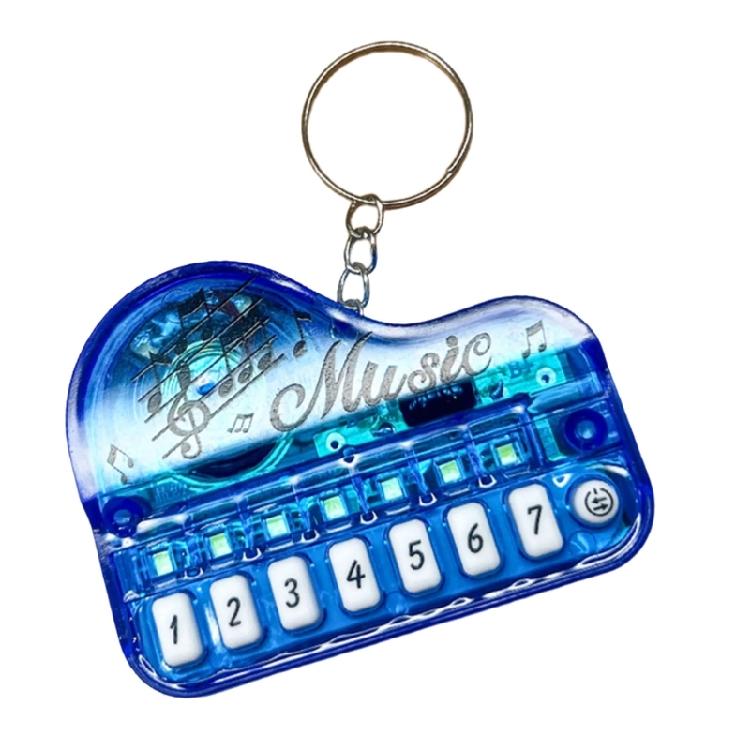 Pocket Sized Electronic Piano Keychain Toy With Multicolor Illuminated Keys Portable Music Learning Device For Children