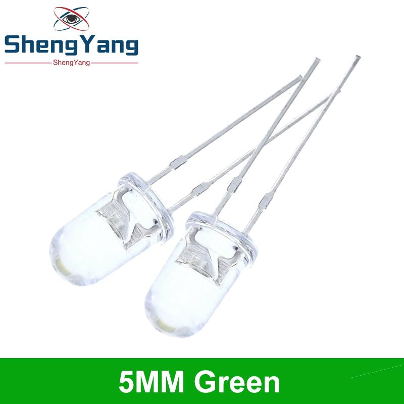 10/20/100 Stück LED Transparent Rund 3MM 5MM Super Hell Wasser Klar Grün Rot Weiß Gelb Blau Licht LED Glühbirnen Leuchtdiode