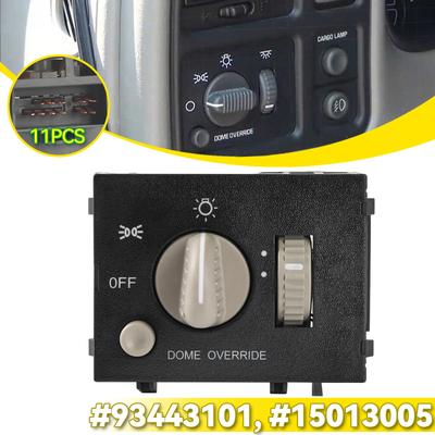 Car Headlight Dimmer Control Light Switch For 1995-1999 Chevy GMC Truck Silverado C1500 K1500 Express 15741153 93443101 15687019