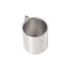Anti-scalding 220ml silver Portable Double Wall with handle Tea Cup Mug Cup Water Bottle Coffee Mug