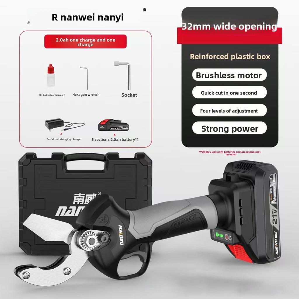 NANWEI New Generation Max 32mm Brushless Lithium Battery Electric PPR Pipe Cutter, PVC Electric Hot Water Pipe Cutter, Fast PE Cutting Scissors