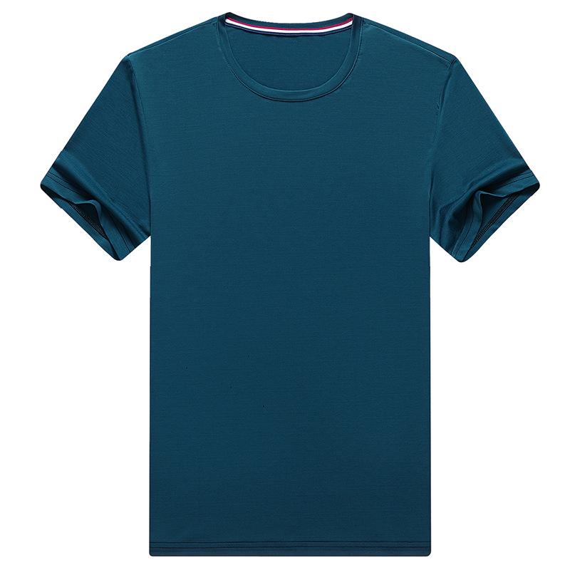 Men's Quick-Dry Modal Short Sleeve T-shirt - Lightweight, Solid Color, Round Neck Casual Summer Wear