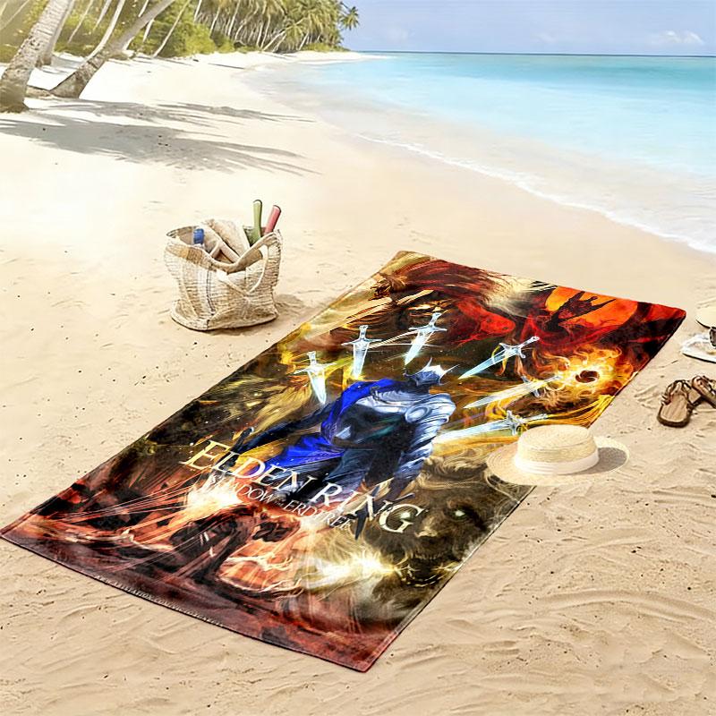 Souls series Print Beach Towel, Large Soft Quick Dry Towel for Beach Camping Swimming
