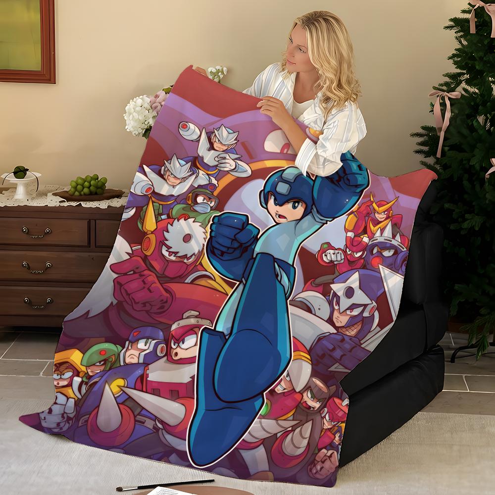Game M-Mega M-Man Throw Flannel Blanket, Soft Warm, Durable & Washable cute Cool