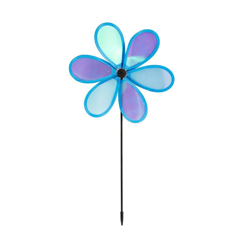 

Healthy Children s Puzzle Windmill Laser 6-leaf Four-color Windmill Toy Outdoor Decoration StyleD