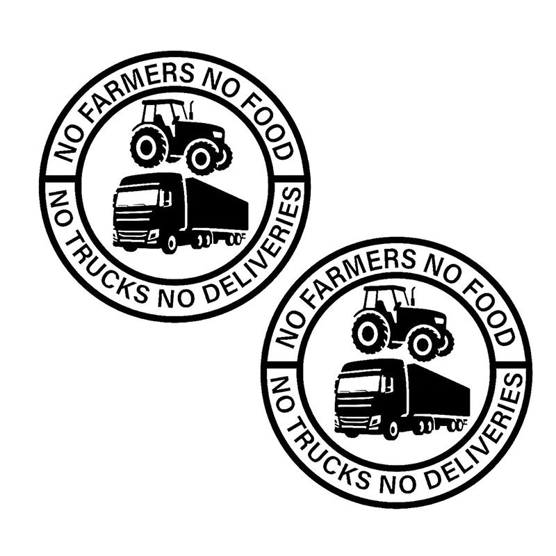 No Farmers No Food No Trucks No Deliveries Vinyl Sticker, Personalized Stickers, Heavy-Duty Weatherproof Car Sticker