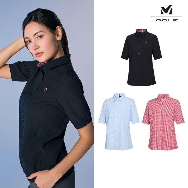 MILLET GOLF [3Pack] Wrinkle-Free Women'S Short Sleeve Shirt