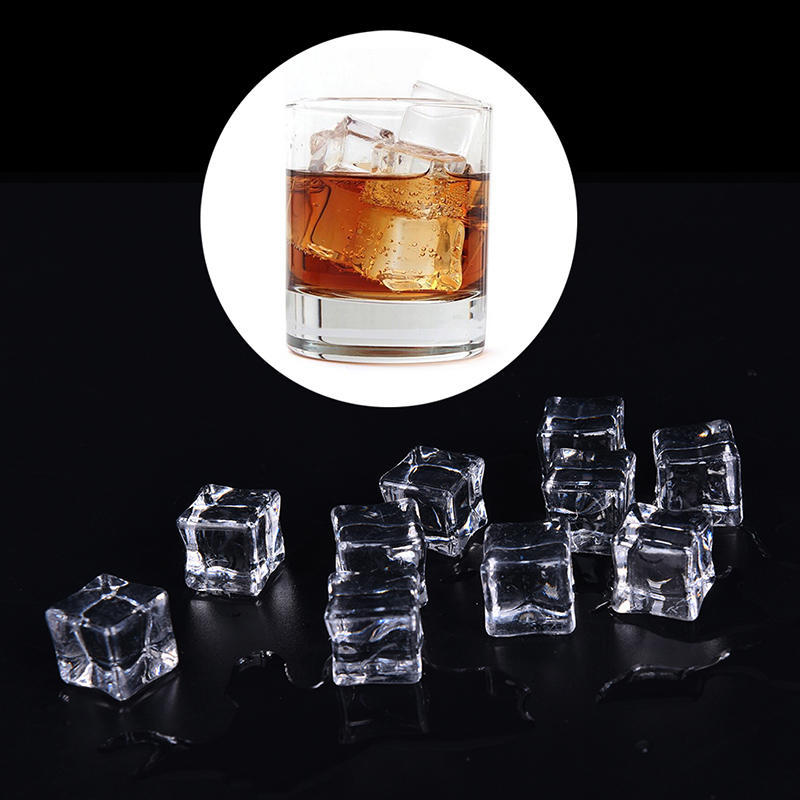 10Pcs/Pack Fake Artificial Acrylic Ice Cubes  Clear 2/2.5/3Cm Square,