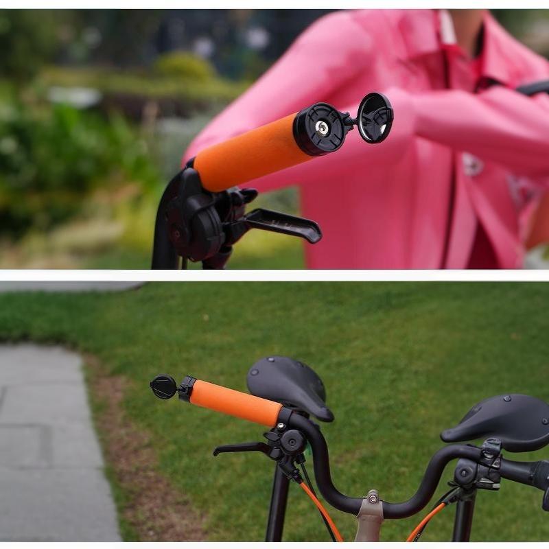 Bike Handlebar End Rear View Mirror HD Anti-Glare 360 Adjustable for Commuter Riders Mountain Road Bikes
