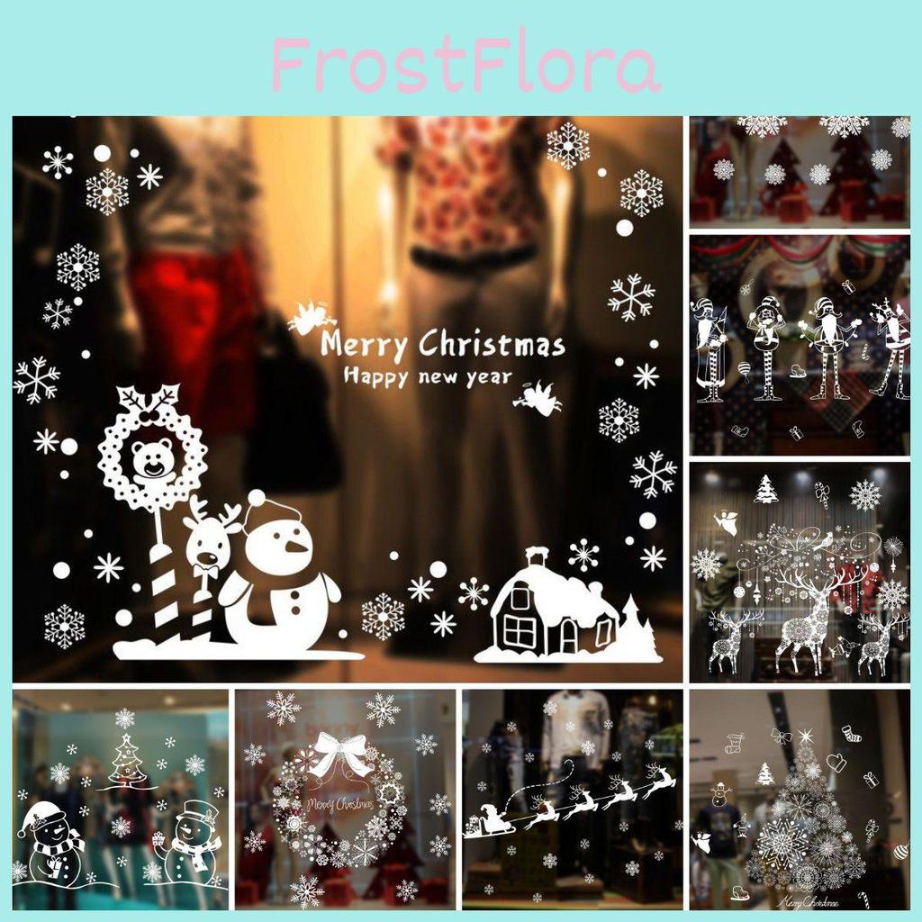 Autocolante de Crăciun fermecătoare pentru ferestre cu artă capricioasă cu Moș Crăciun pentru decor festiv în fiecare spațiu