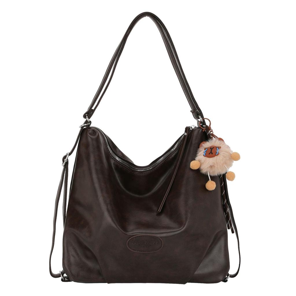 Damentasche 2025 neuer Pendlerrucksack mit großer Kapazität Retro Casual Street Trend Einzel-Schulter Messenger-Rucksack