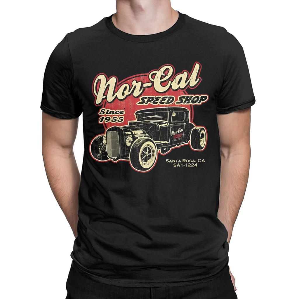 Men Women Nor-Cal Hot Rod Shirt Cotton Graphic Printed Tee Shirts  Clothing Outfits